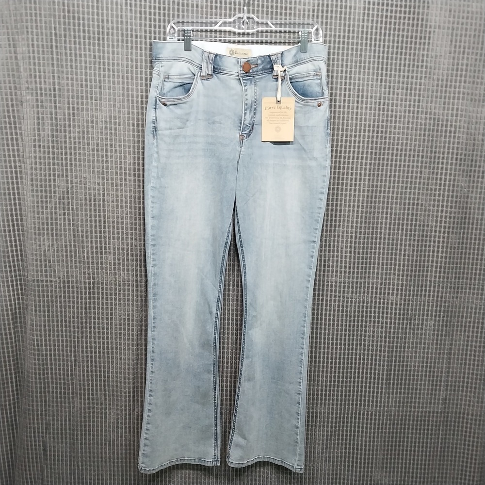 Democracy Womens Jeans High Rise Itty Bitty Boot Ab Technology 12 Light Blue